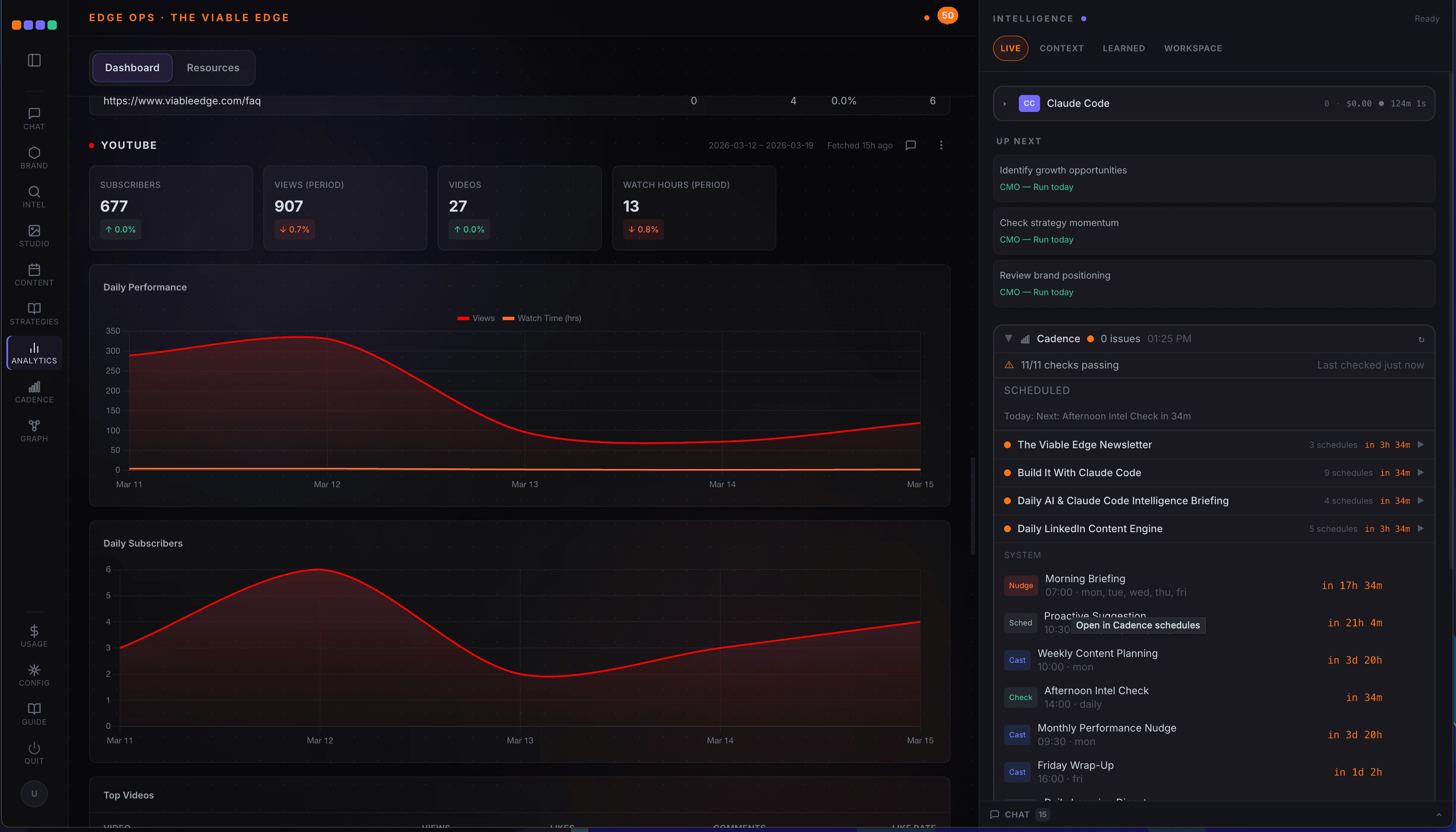 Live Analytics — The Agent
